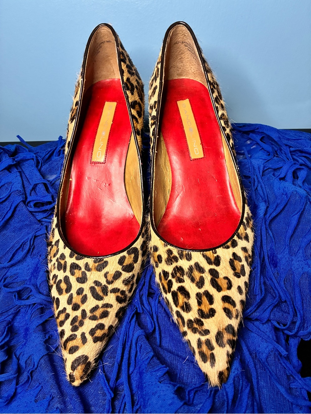 Bandolino Leopard-Print Calf Hair Pointed Toe Pumps